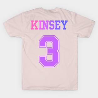 Kinsey 3 Bisexual Sports Jersey (bi pride flag) T-Shirt